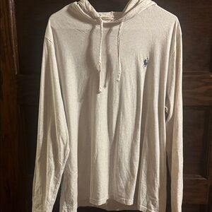 Polo Ralph Lauren Cream Hoodie, Size L, EUC